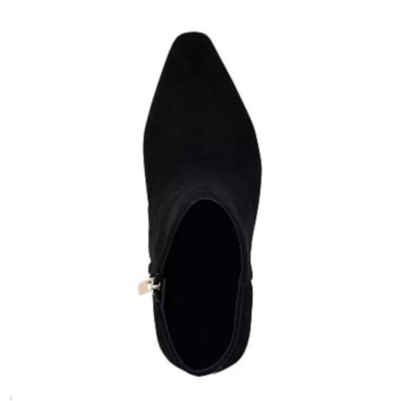 NINE WEST / Dery 9X9 / Black / Suede / Ankle Boots / Block Heel / Pointed Toe / - Picture 4 of 9